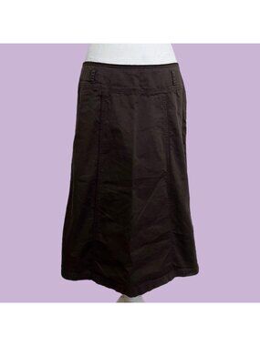 y2k brown boho whimsygoth grunge elevated basic midi skirt